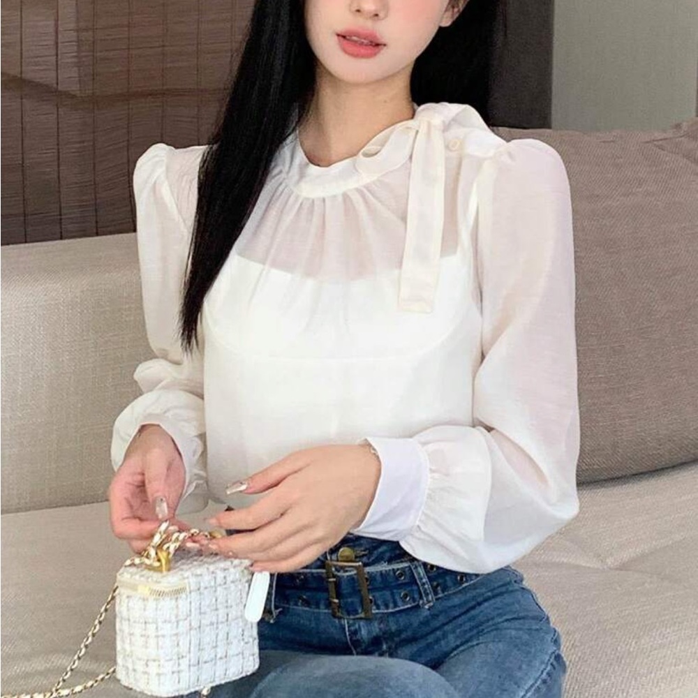 Elegant White Women's Blouse